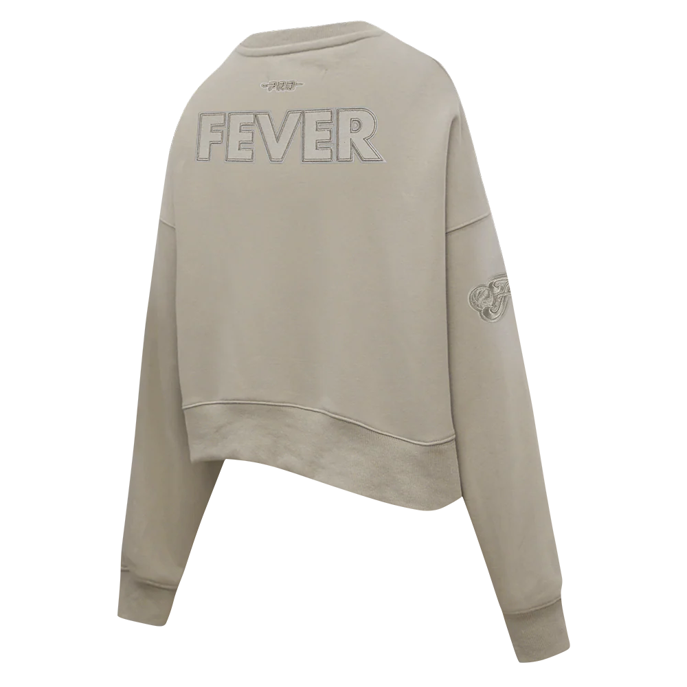WNBA INDIANA FEVER NEUTRAL WOMEN'S FLEECE CREWNECK (TAUPE) - Image 4