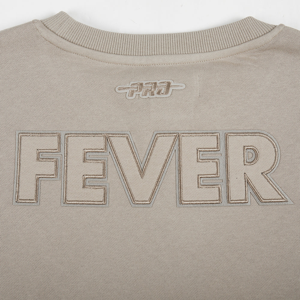 WNBA INDIANA FEVER NEUTRAL WOMEN'S FLEECE CREWNECK (TAUPE) - Image 7