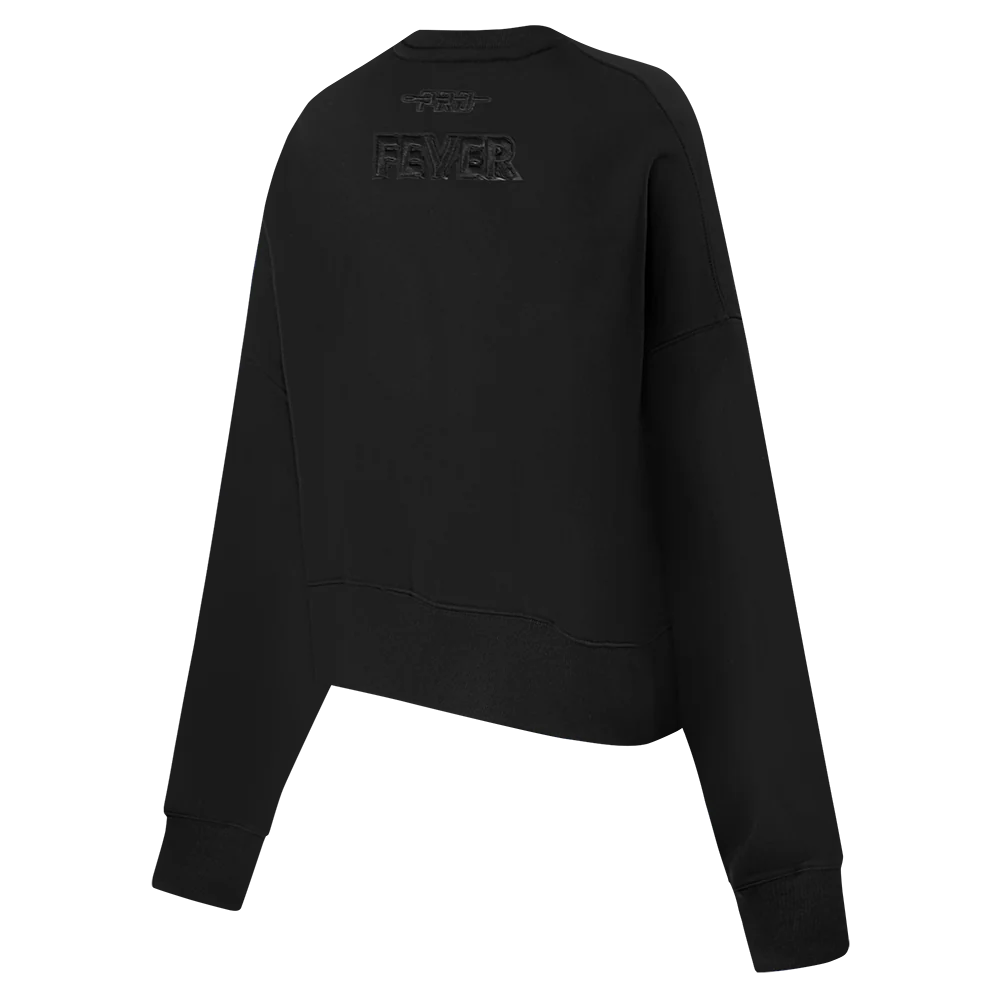 WNBA INDIANA FEVER TRIPLE BLACK WOMEN'S FLEECE CREWNECK (BLACK) - Image 6