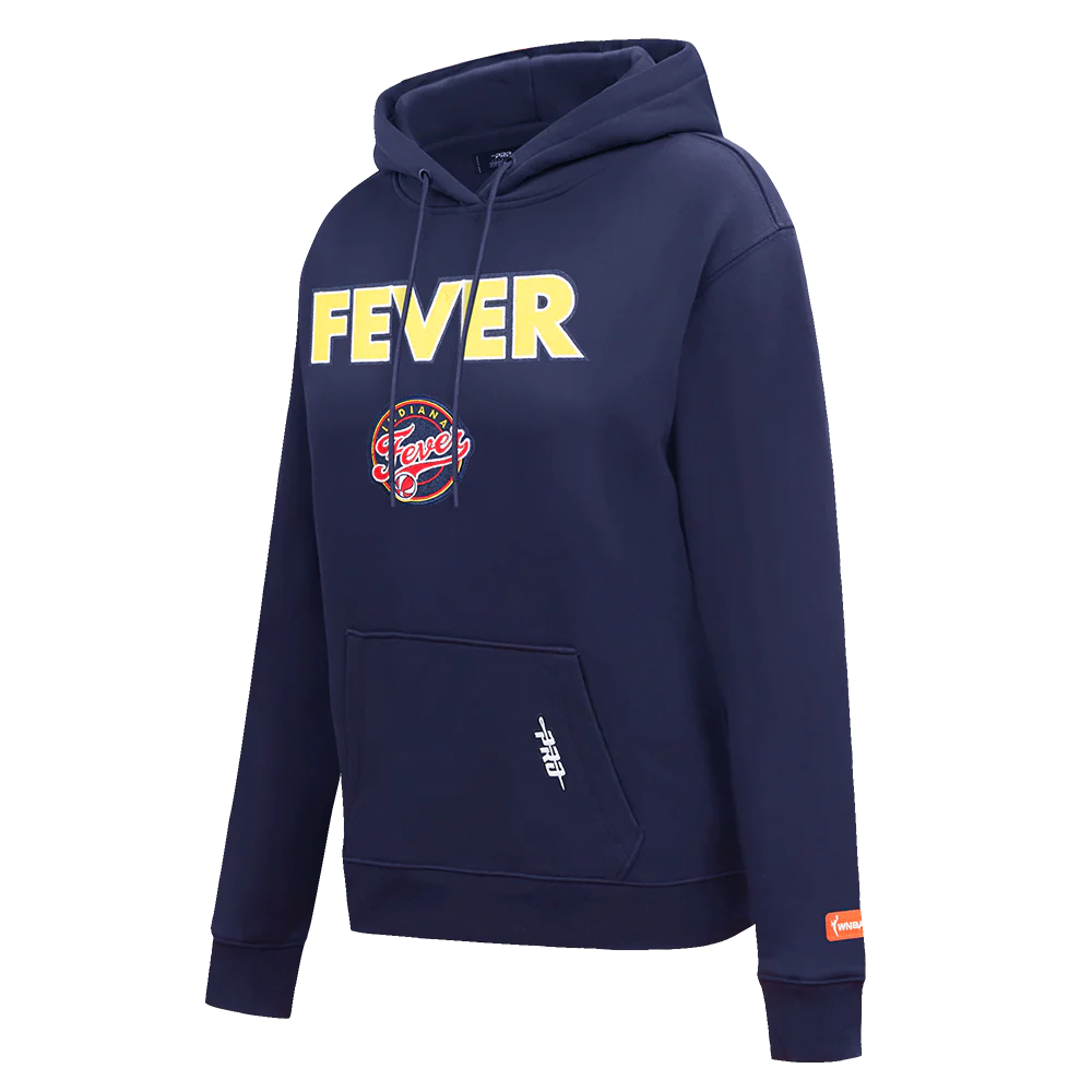 WNBA INDIANA FEVER CLASSIC ESSENTIALS WOMEN'S FLEECE PULLOVER HOODIE (MIDNIGHT NAVY) - Image 2