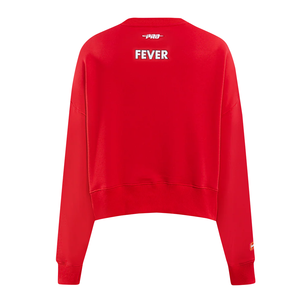 WNBA INDIANA FEVER CLASSIC ESSENTIALS WOMEN'S FLEECE CREWNECK (RED) - Image 3