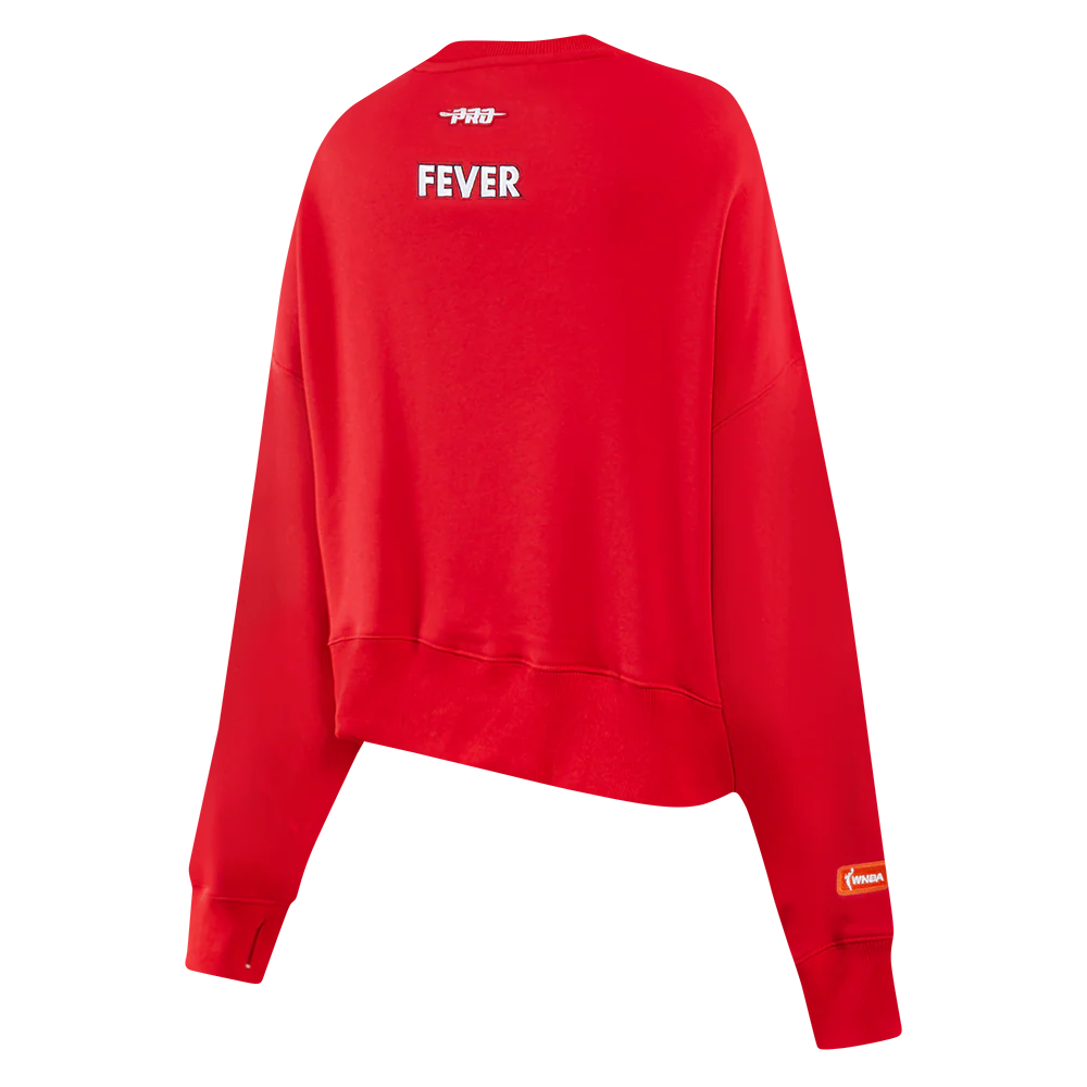 WNBA INDIANA FEVER CLASSIC ESSENTIALS WOMEN'S FLEECE CREWNECK (RED) - Image 4