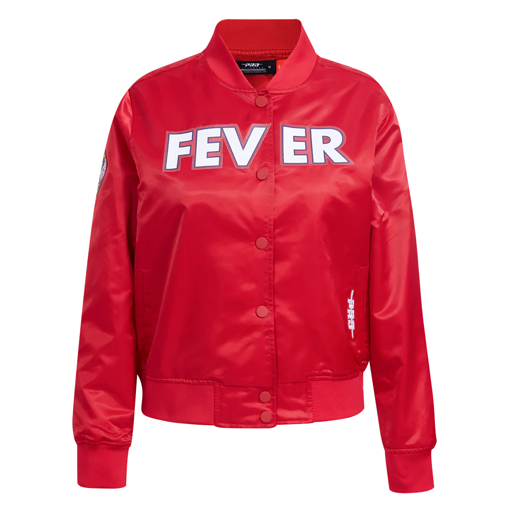 WNBA INDIANA FEVER CLASSIC ESSENTIALS WOMEN'S SATIN JACKET (RED)