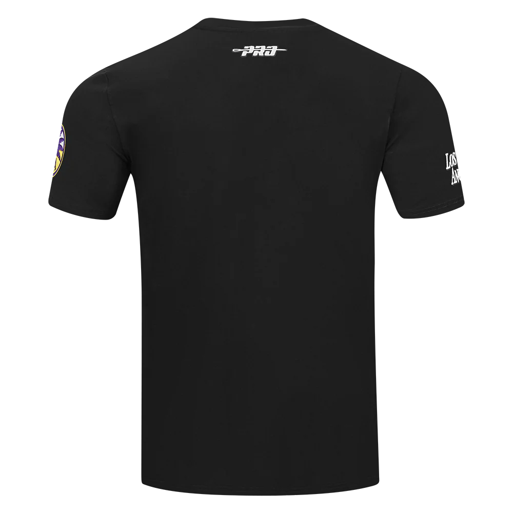 WNBA LOS ANGELES SPARKS CLASSIC CHENILLE MEN'S SINGLE JERSEY TEE (BLACK) - Image 3