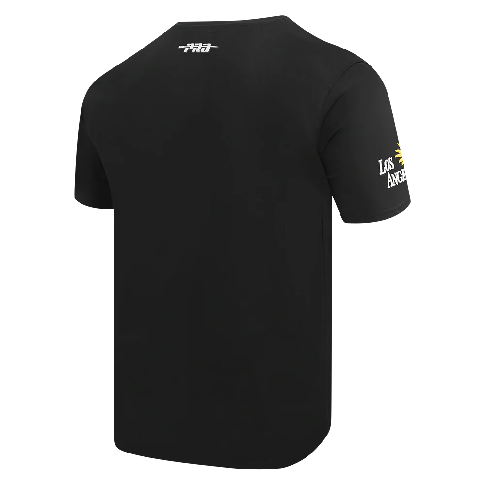 WNBA LOS ANGELES SPARKS CLASSIC CHENILLE MEN'S SINGLE JERSEY TEE (BLACK) - Image 4