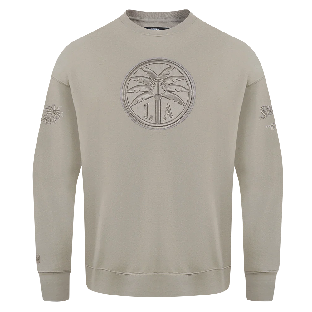 WNBA LOS ANGELES SPARKS NEUTRAL MEN'S DROP SHOULDER FLC CREWNECK (TAUPE) - Image 3
