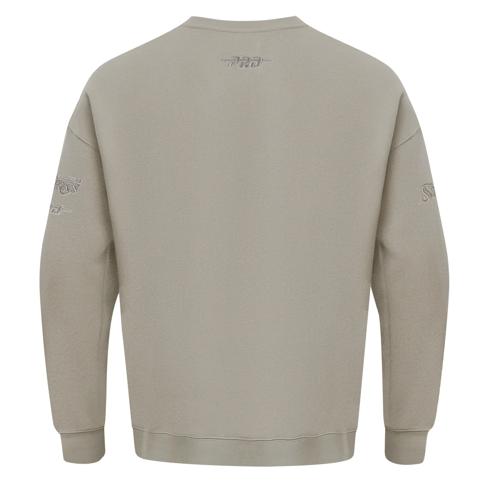 WNBA LOS ANGELES SPARKS NEUTRAL MEN'S DROP SHOULDER FLC CREWNECK (TAUPE) - Image 5