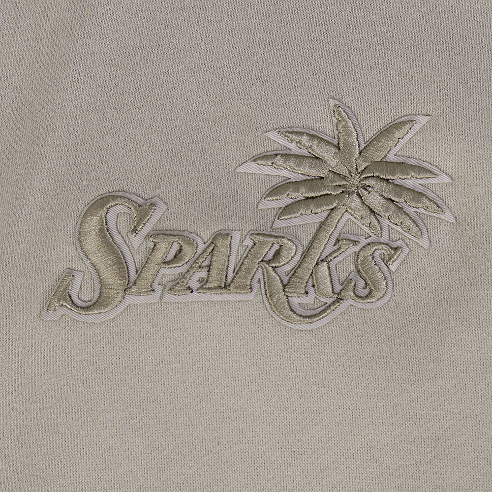WNBA LOS ANGELES SPARKS NEUTRAL MEN'S DROP SHOULDER FLEECE PULLOVER HOODIE (TAUPE) - Image 7
