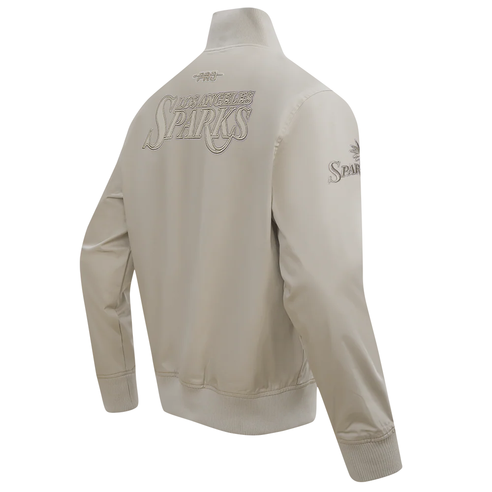 WNBA LOS ANGELES SPARKS NEUTRAL MEN'S TWILL JACKET (TAUPE) - Image 4