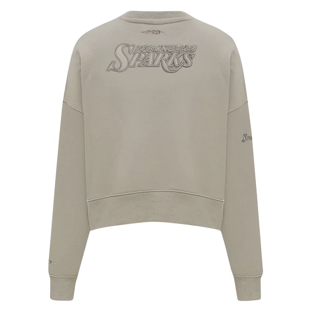 WNBA LOS ANGELES SPARKS NEUTRAL WOMEN'S FLEECE CREWNECK (TAUPE) - Image 3