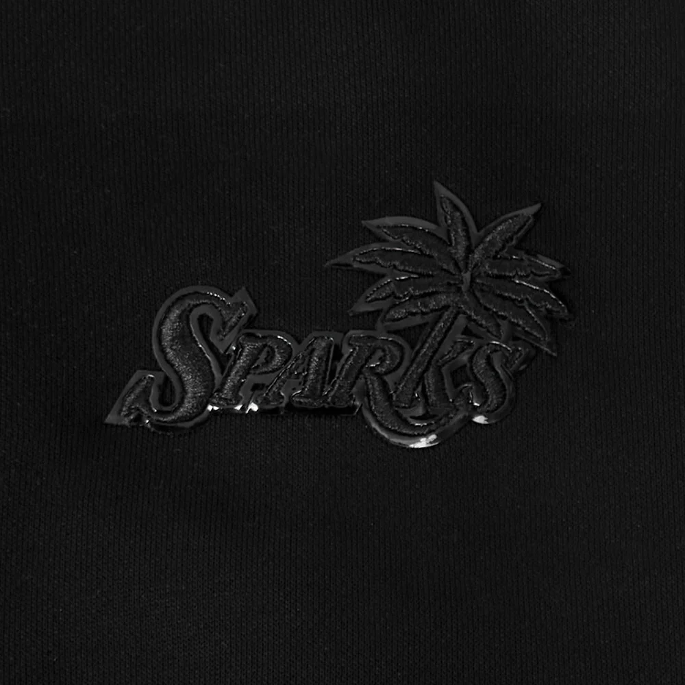 WNBA LOS ANGELES SPARKS TRIPLE BLACK WOMEN'S FLEECE CREWNECK (BLACK) - Image 7