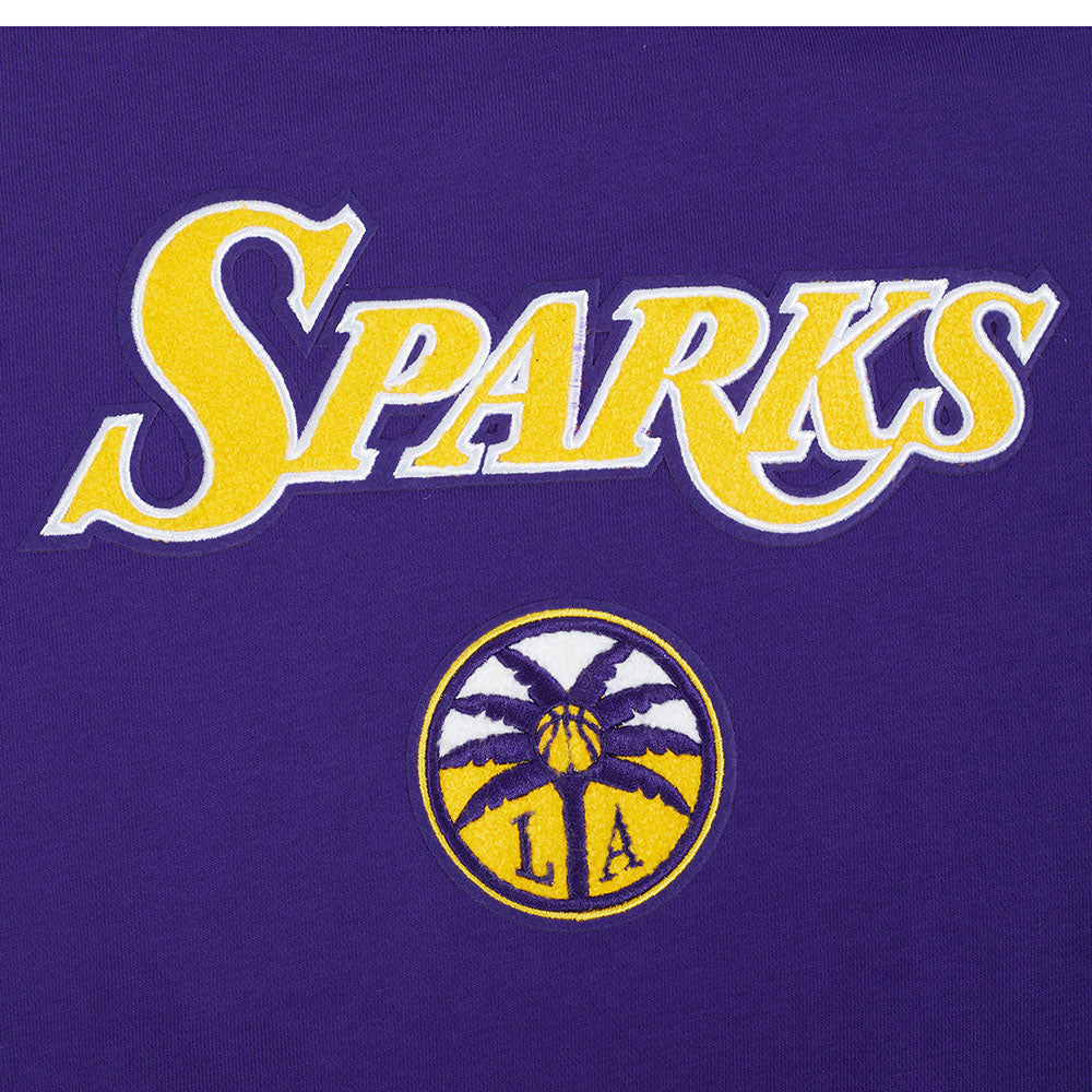 WNBA LOS ANGELES SPARKS CLASSIC ESSENTIALS WOMEN'S FLEECE CREWNECK (PURPLE) - Image 7