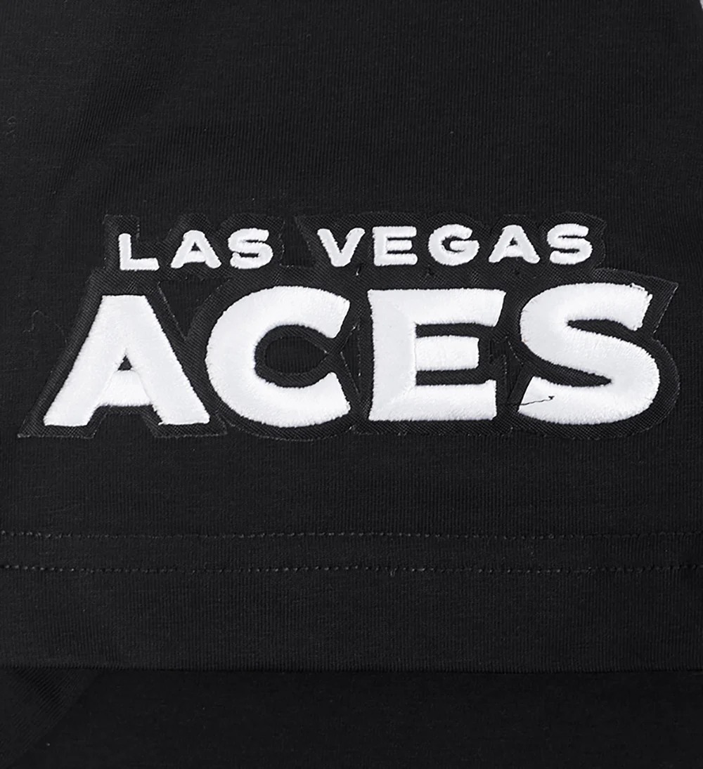 WNBA LAS VEGAS ACES CLASSIC CHENILLE MEN'S SINGLE JERSEY TEE (BLACK) - Image 11