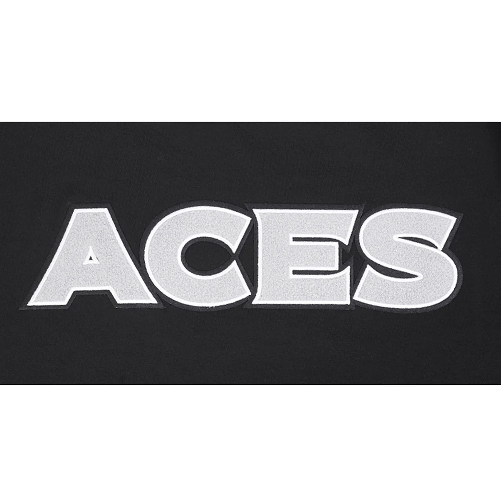 WNBA LAS VEGAS ACES CLASSIC CHENILLE MEN'S SINGLE JERSEY TEE (BLACK) - Image 7