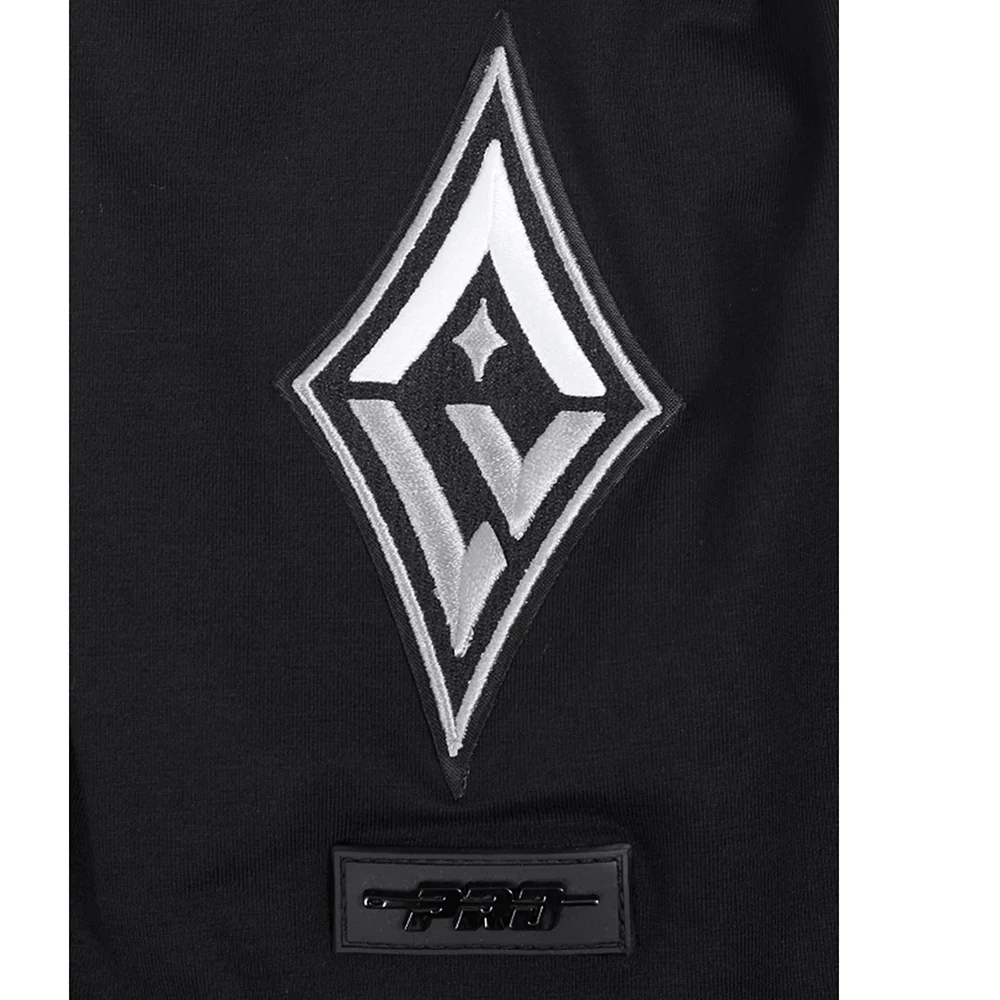 WNBA LAS VEGAS ACES CLASSIC CHENILLE MEN'S SINGLE JERSEY TEE (BLACK) - Image 9