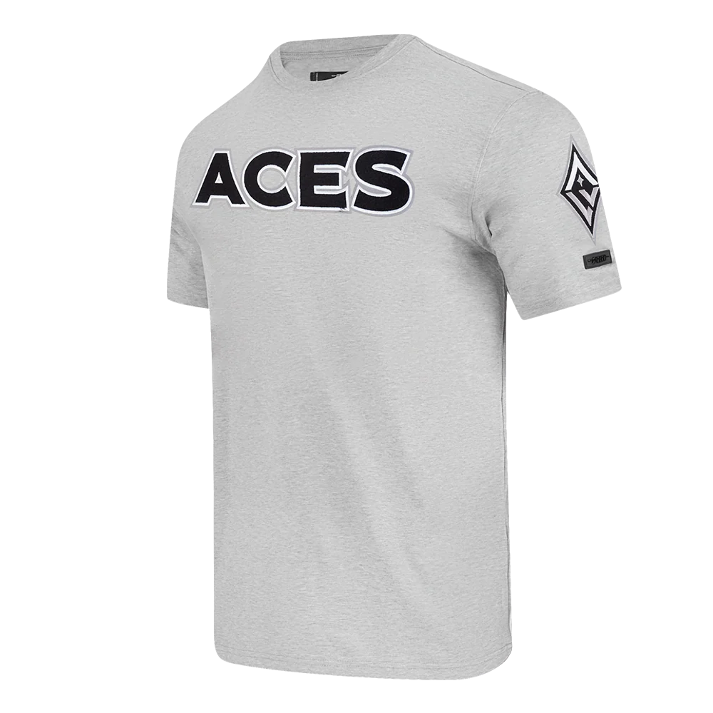 WNBA LAS VEGAS ACES CLASSIC CHENILLE MEN'S SJ TEE (HEATHER GREY) - Image 5