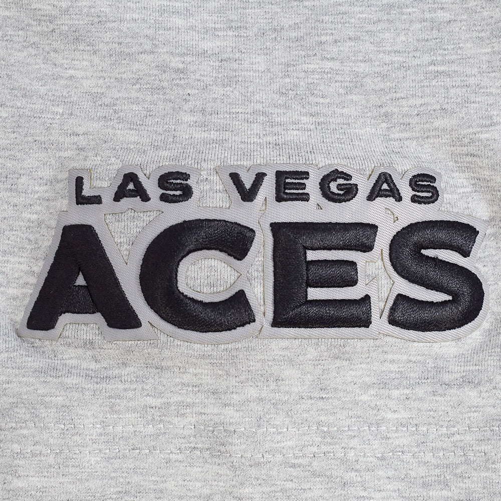 WNBA LAS VEGAS ACES CLASSIC CHENILLE MEN'S SJ TEE (HEATHER GREY) - Image 7