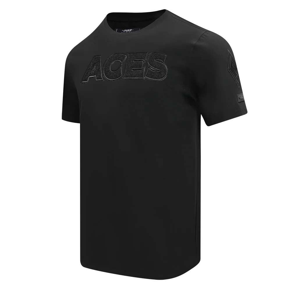 WNBA LAS VEGAS ACES TRIPLE BLACK MEN'S SINGLE JERSEY TEE (BLACK) - Image 4