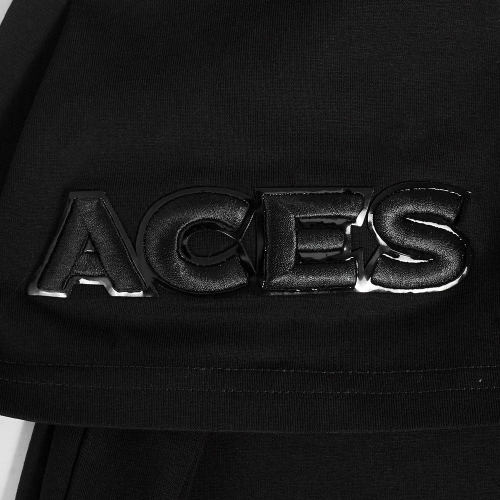 WNBA LAS VEGAS ACES TRIPLE BLACK MEN'S SINGLE JERSEY TEE (BLACK) - Image 7