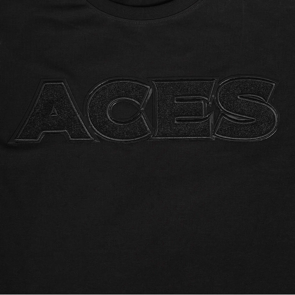 WNBA LAS VEGAS ACES TRIPLE BLACK MEN'S SINGLE JERSEY TEE (BLACK) - Image 9