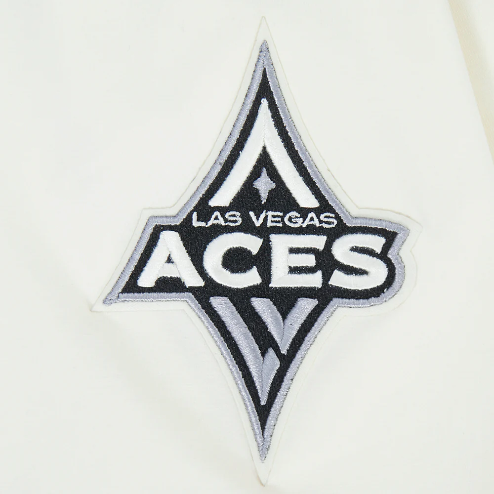 WNBA LAS VEGAS ACES MODERN ORIGINALS MEN'S RINGER TEE (EGGSHELL/ BLACK) - Image 5