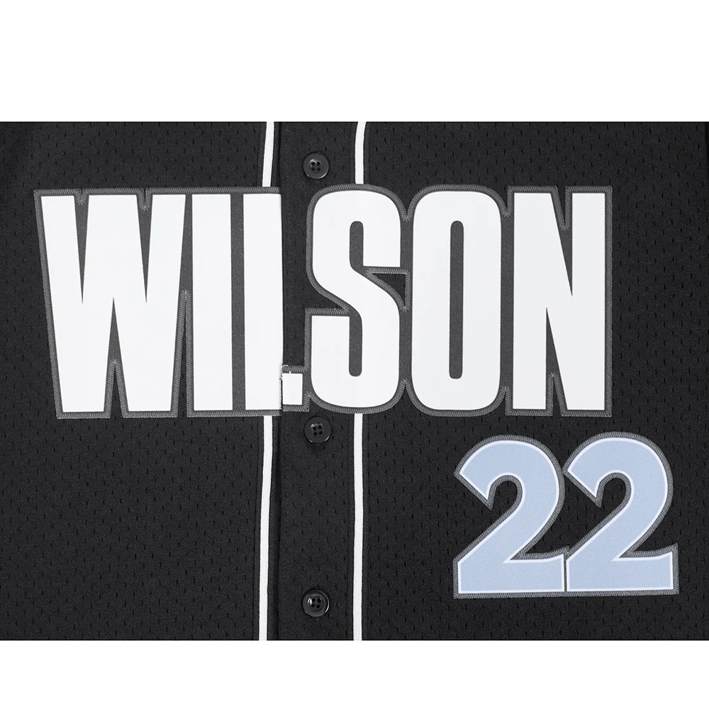 WNBA LAS VEGAS ACES A'JA WILSON #22 CLASSIC PLAYER NAME AND NUMBER MEN'S BUTTON DOWN SHIRT (BLACK) - Image 9