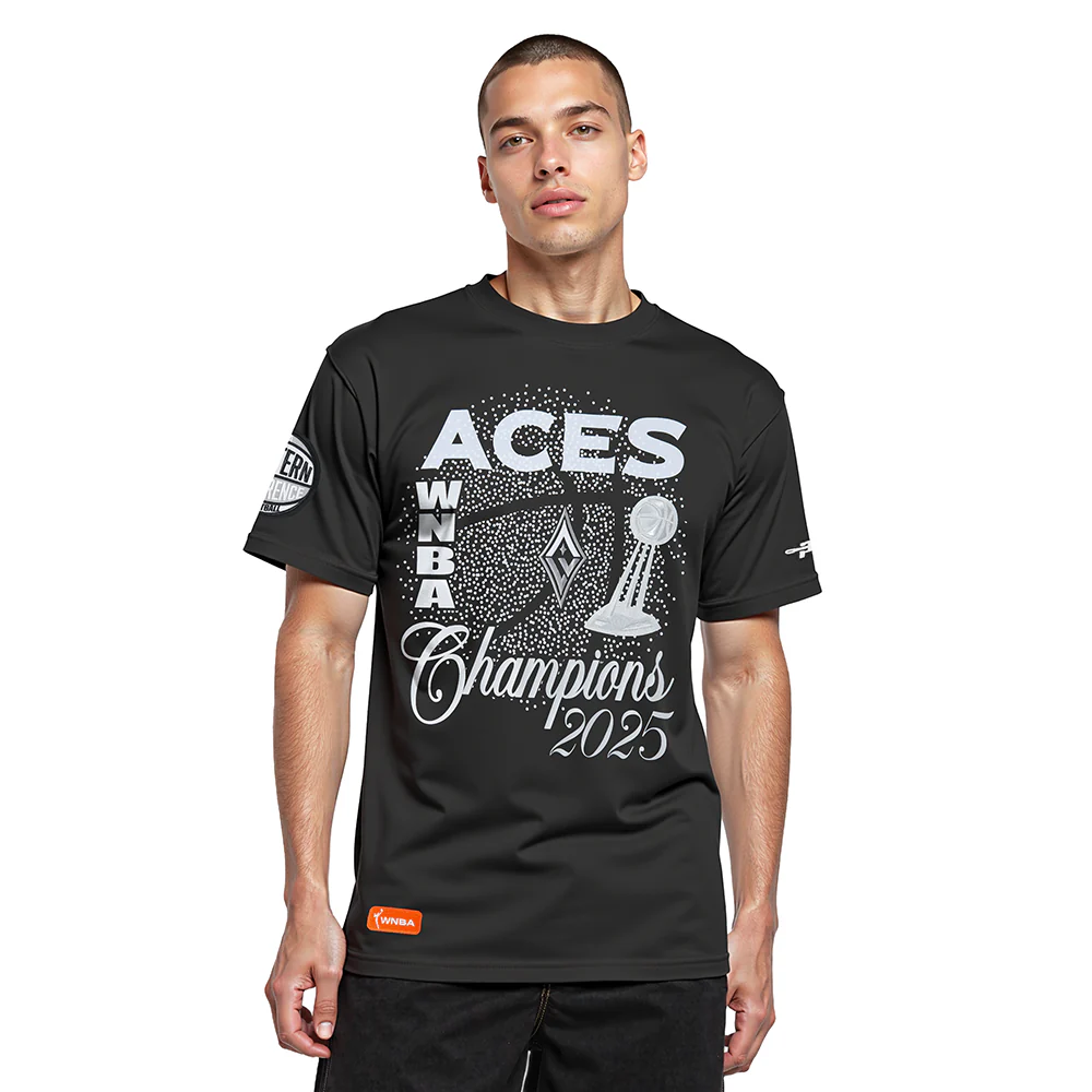 LAS VEGAS ACES WNBA FINALS 2025 MEN'S CJ DROP SHOULDER TEE (BLACK)
