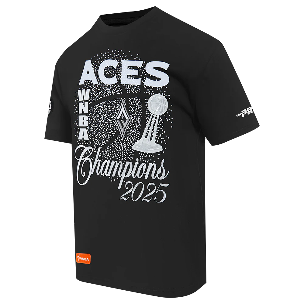 LAS VEGAS ACES WNBA FINALS 2025 MEN'S CJ DROP SHOULDER TEE (BLACK) - Image 4