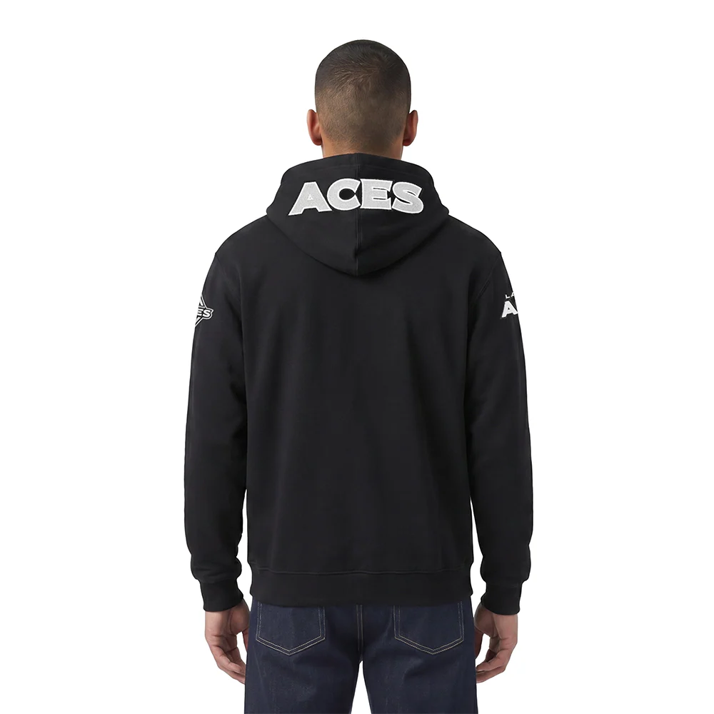 LAS VEGAS ACES CLASSIC CHENILLE MEN'S DK PO HOODIE (BLACK) - Image 2