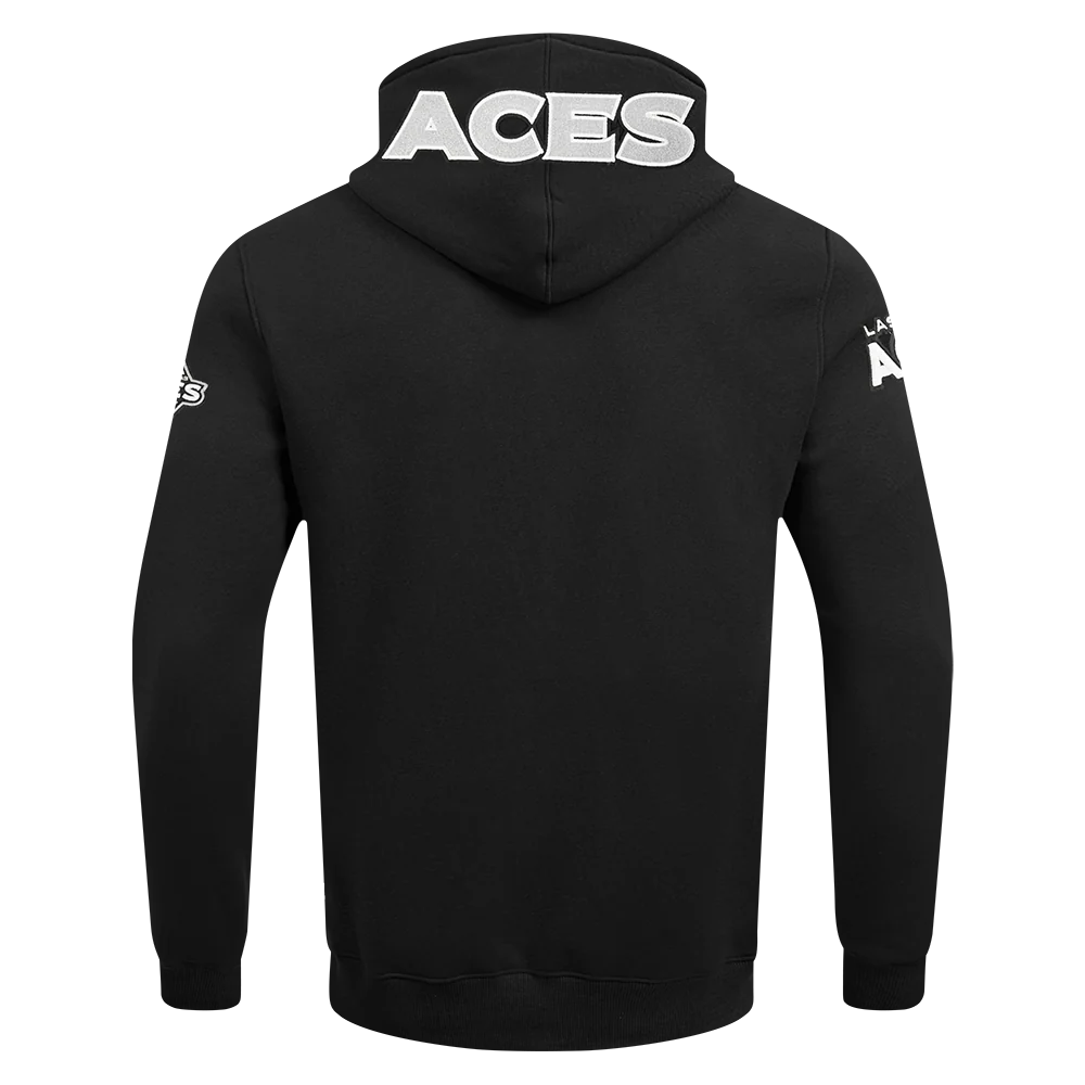 LAS VEGAS ACES CLASSIC CHENILLE MEN'S DK PO HOODIE (BLACK) - Image 5