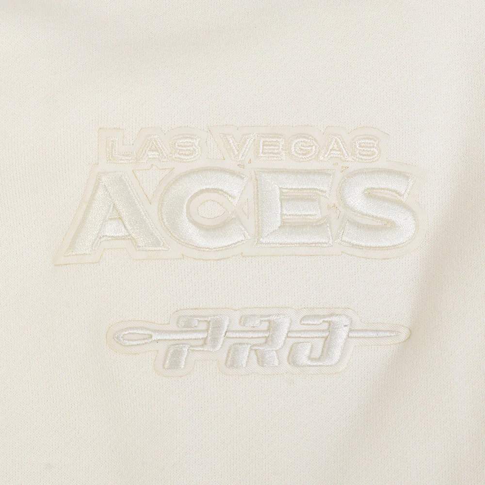 WNBA LAS VEGAS ACES NEUTRAL MEN'S DROP SHOULDER FLC CREWNECK (EGGSHELL) - Image 8