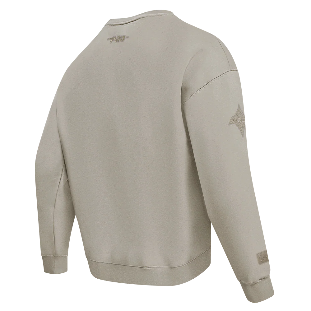 WNBA LAS VEGAS ACES NEUTRAL MEN'S DROP SHOULDER FLC CREWNECK (TAUPE) - Image 6
