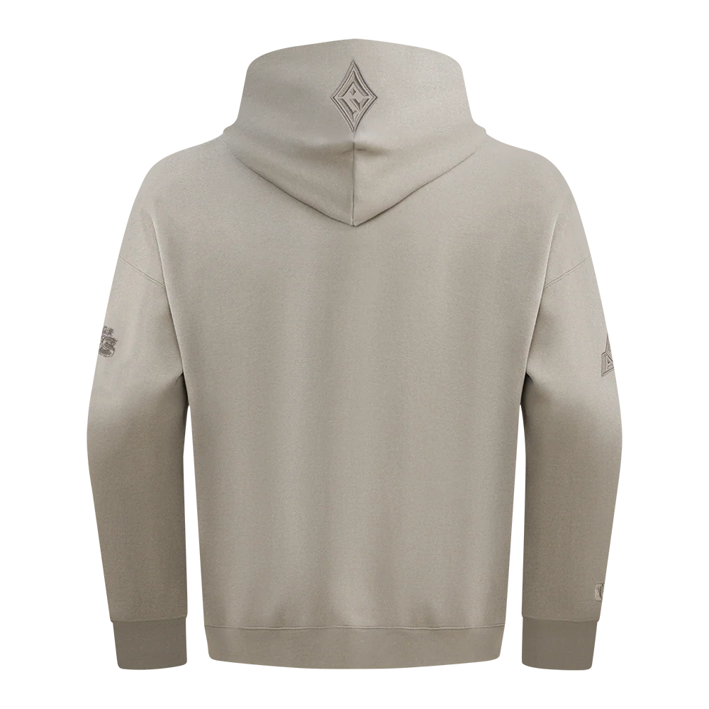 WNBA LAS VEGAS ACES NEUTRAL MEN'S DROP SHOULDER FLEECE PULLOVER HOODIE (TAUPE) - Image 5