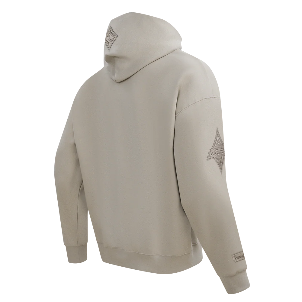 WNBA LAS VEGAS ACES NEUTRAL MEN'S DROP SHOULDER FLEECE PULLOVER HOODIE (TAUPE) - Image 6