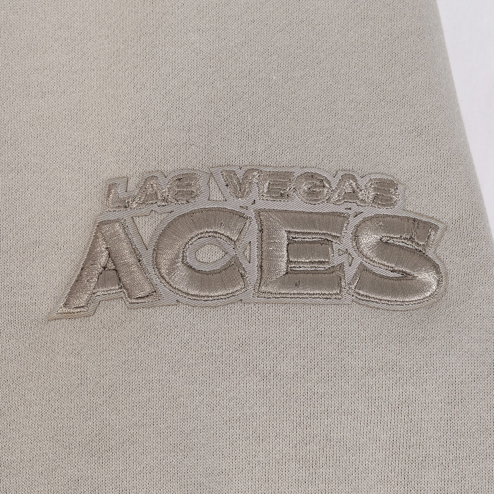 WNBA LAS VEGAS ACES NEUTRAL MEN'S DROP SHOULDER FLEECE PULLOVER HOODIE (TAUPE) - Image 7