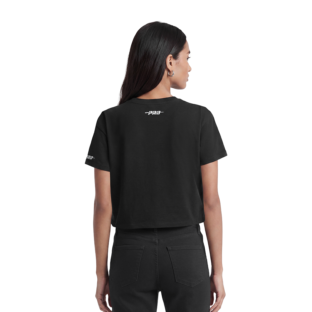 WNBA LAS VEGAS ACES RETRO CLASSICS WOMEN'S SINGLE JERSEY BOXY TEE (BLACK) - Image 2