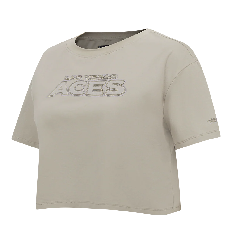 WNBA LAS VEGAS ACES NEUTRAL WOMEN'S SINGLE JERSEY BOXY TEE (TAUPE) - Image 4