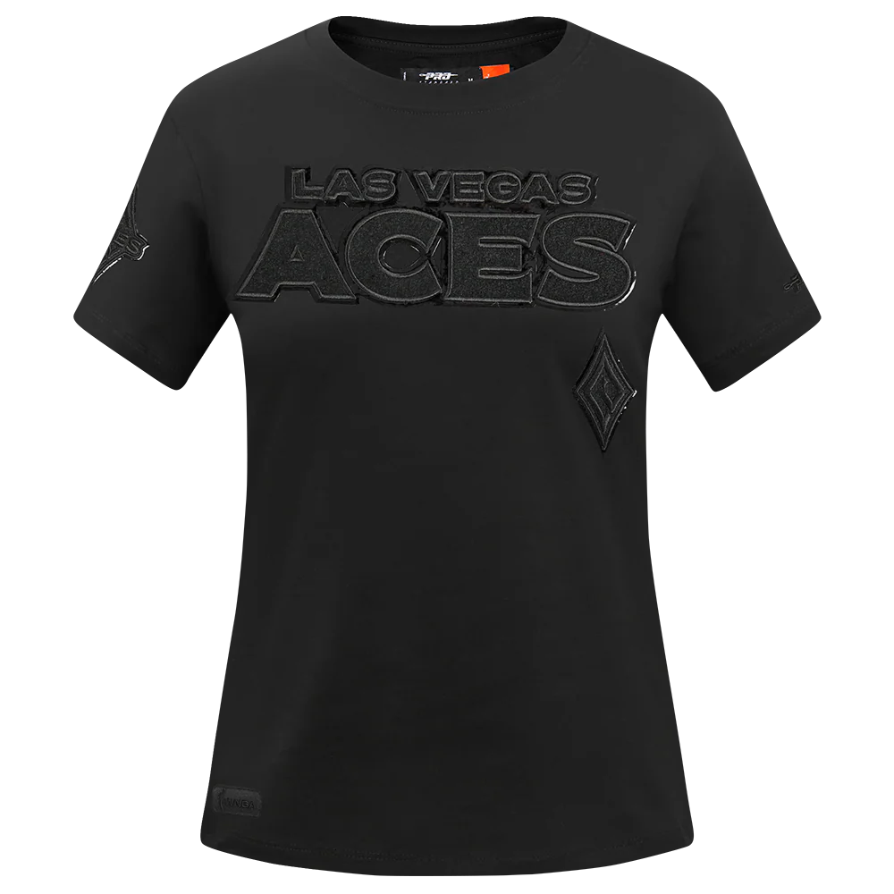 WNBA LAS VEGAS ACES TRIPLE BLACK WOMEN'S SS SLIM FIT TEE (BLACK) - Image 3