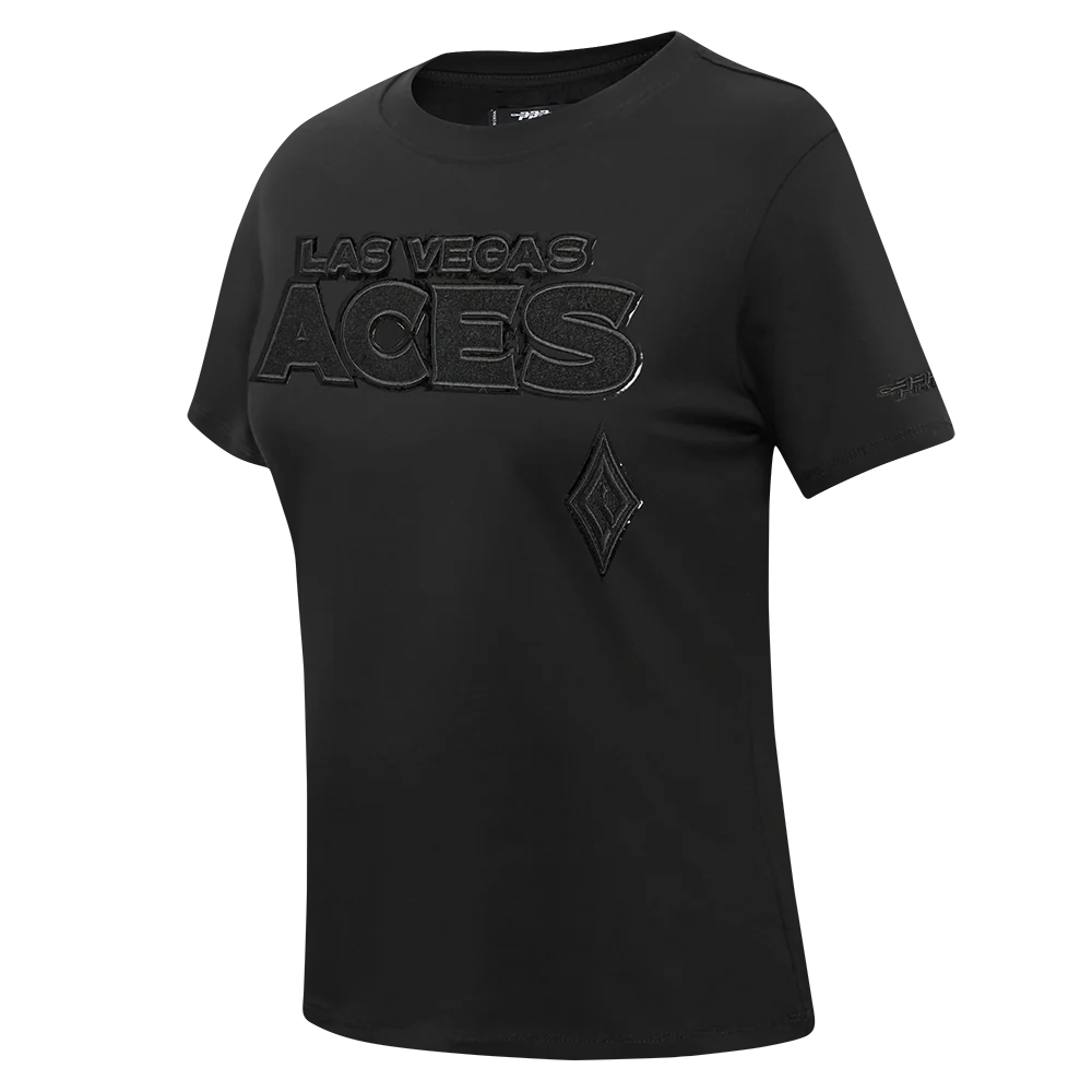 WNBA LAS VEGAS ACES TRIPLE BLACK WOMEN'S SS SLIM FIT TEE (BLACK) - Image 4