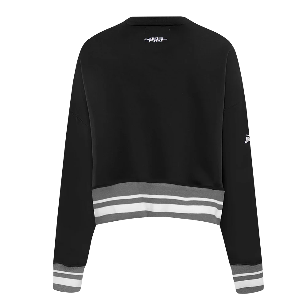 WNBA LAS VEGAS ACES RETRO CLASSICS WOMEN'S RIB FLEECE CREWNECK (BLACK/GRAY) - Image 3