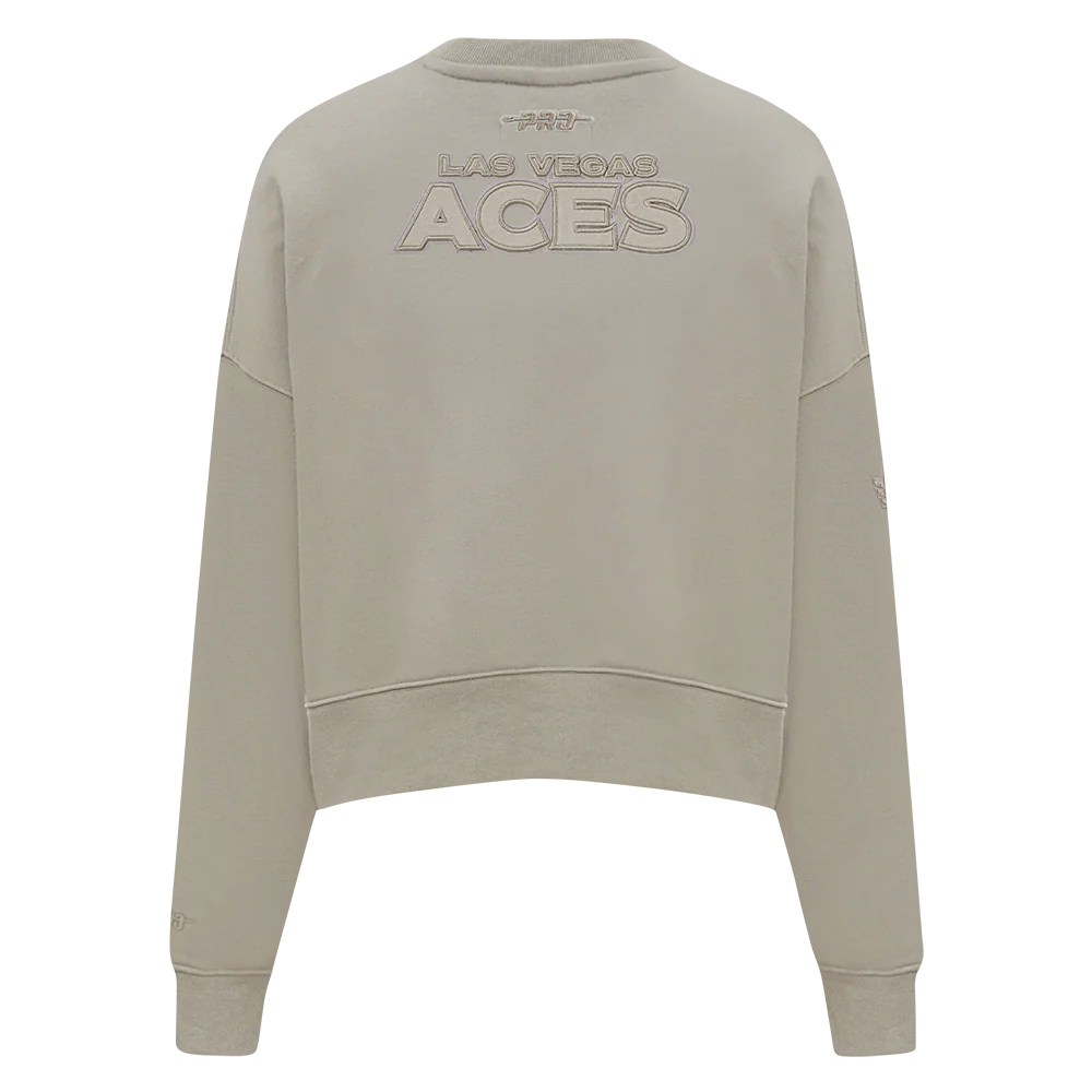 WNBA LAS VEGAS ACES NEUTRAL WOMEN'S FLEECE CREWNECK (TAUPE) - Image 3