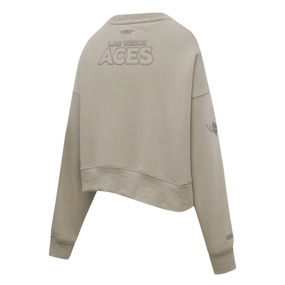 WNBA LAS VEGAS ACES NEUTRAL WOMEN'S FLEECE CREWNECK (TAUPE) - Image 4