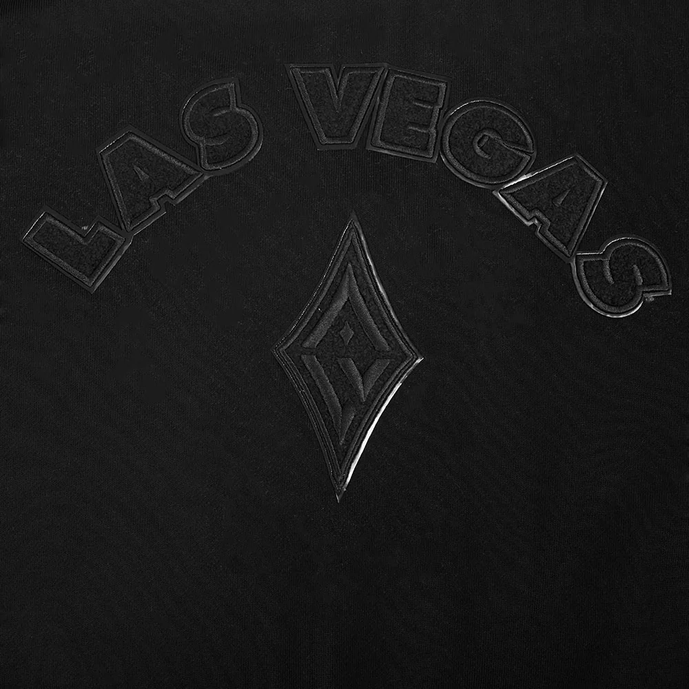 WNBA LAS VEGAS ACES TRIPLE BLACK WOMEN'S FLEECE CREWNECK (BLACK) - Image 5