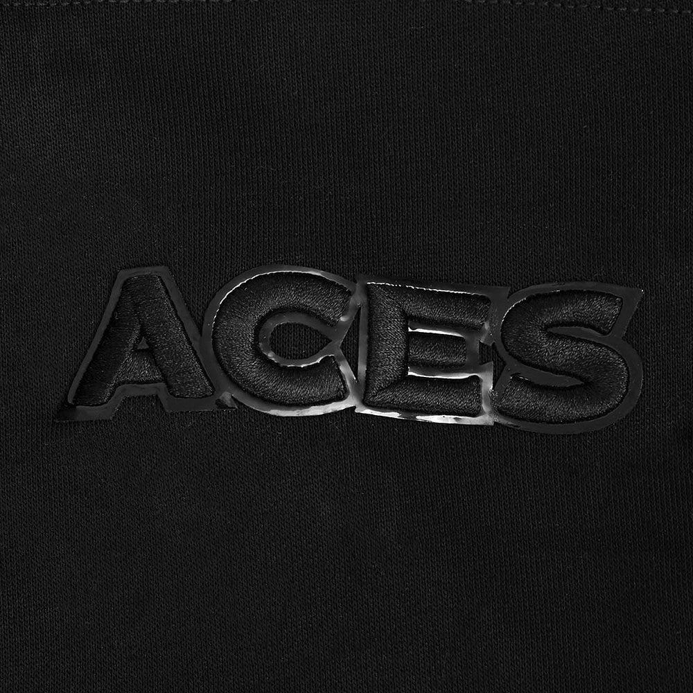 WNBA LAS VEGAS ACES TRIPLE BLACK WOMEN'S FLEECE CREWNECK (BLACK) - Image 7