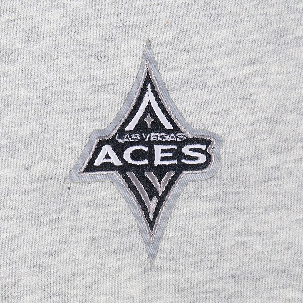 WNBA LAS VEGAS ACES CLASSIC ESSENTIALS WOMEN'S FLEECE CREWNECK (HEATHER GREY) - Image 6