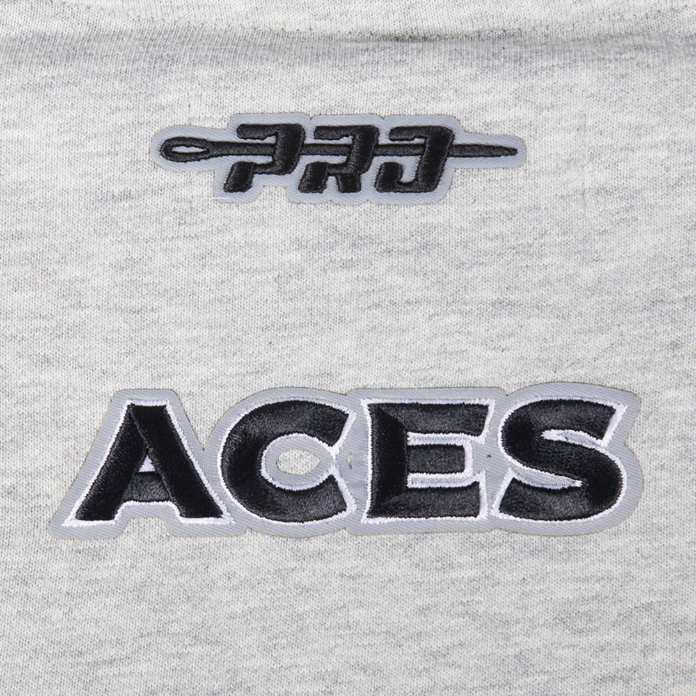 WNBA LAS VEGAS ACES CLASSIC ESSENTIALS WOMEN'S FLEECE CREWNECK (HEATHER GREY) - Image 8