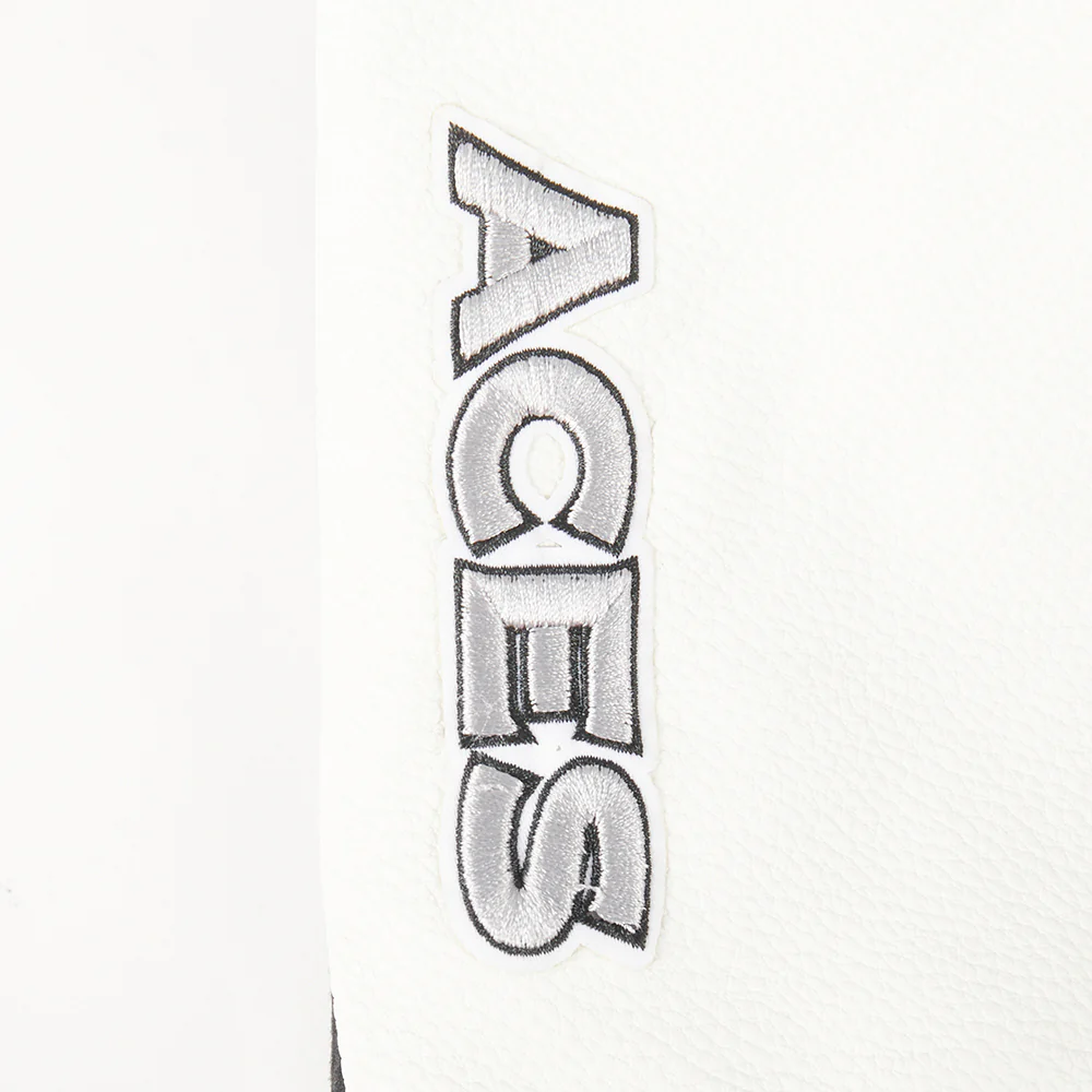 WNBA LAS VEGAS ACES CLASSIC ESSENTIALS WOMEN'S WOOL VARSITY JACKET (BLACK/WHITE) - Image 8