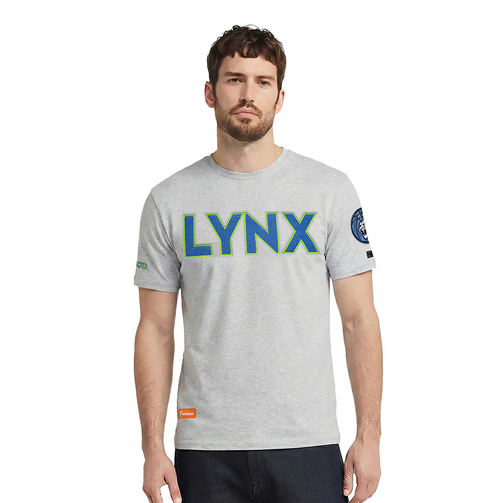 WNBA MINNESOTA LYNX CLASSIC CHENILLE MEN'S SJ TEE (HEATHER GREY)