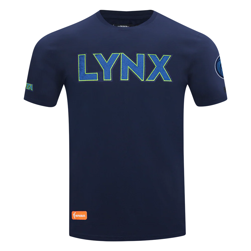 WNBA MINNESOTA LYNX CLASSIC CHENILLE MEN'S SINGLE JERSEY TEE (MIDNIGHT NAVY) - Image 3