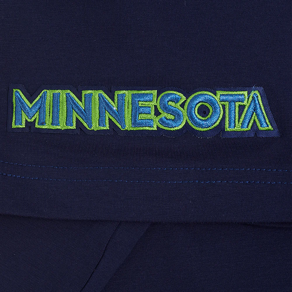 WNBA MINNESOTA LYNX CLASSIC CHENILLE MEN'S SINGLE JERSEY TEE (MIDNIGHT NAVY) - Image 8